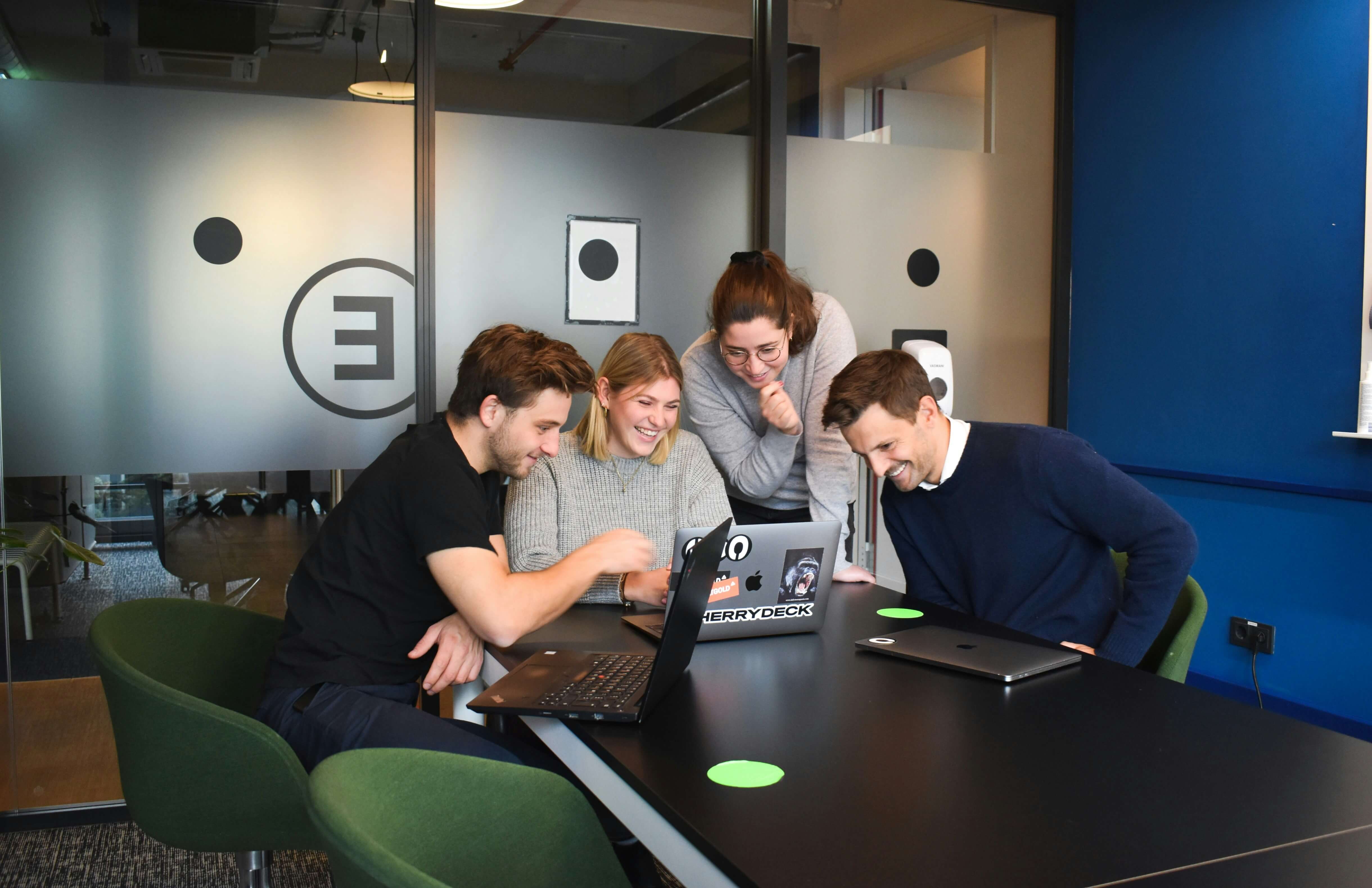 Technology consultants working collaboratively